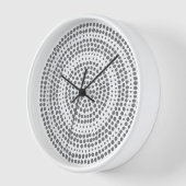 ミニマルモダンリストドット幾何学円ホワイトグレー 壁時計 (傾斜)