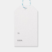 ミニマルモダンリストニュートラル最も幸せな誕生日 ギフトタグ (裏面)