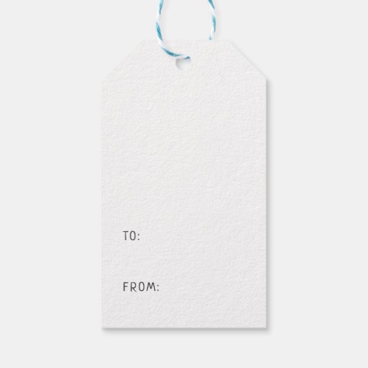 ミニマルモダンリストニュートラル最も幸せな誕生日 ギフトタグ (裏面)