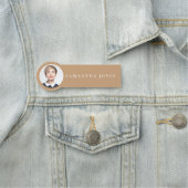 ミニマルモダンリストニュートラル金ゴールド写真名タグ 名札 (インサイチュ)