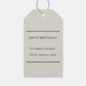 ミニマルモダンリストニュートラル ギフトタグ (裏面)