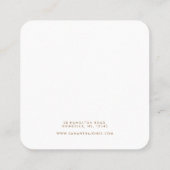 ミニマルモダンリストネックレスジュエリー表示 スクエア名刺 (裏面)