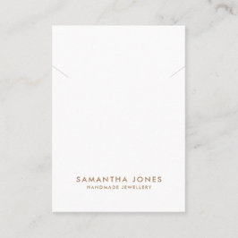 ミニマルモダンリストネックレスジュエリー表示 名刺