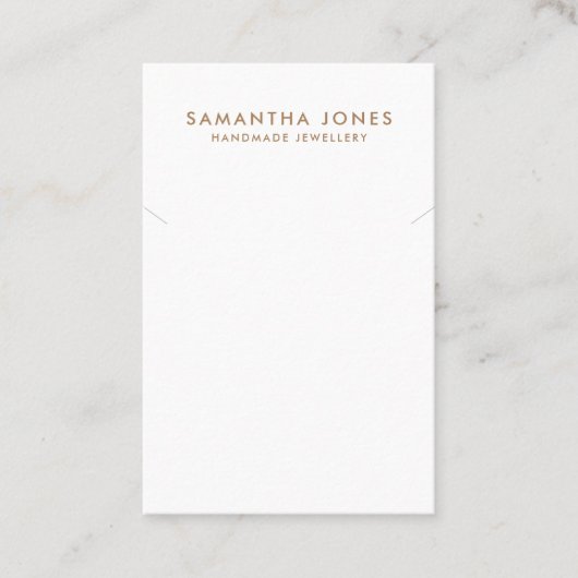 ミニマルモダンリストネックレスジュエリー表示 名刺 (正面)