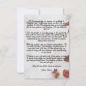 ミニマルモダンリストハッピーサンクスギビングカードホリデイ サンキューカード (裏面)