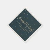 ミニマルモダンリストハッピーホリデイズビジネス名 スタンダードカクテルナプキン (角)