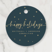 ミニマルモダンリストハッピーホリデイズビジネス名 フェイバータグ (裏面)