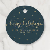 ミニマルモダンリストハッピーホリデイズビジネス名 フェイバータグ (正面)