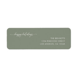 ミニマルモダンリストハッピーホリデイズ差出人住所 ラベル