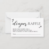 ミニマルモダンリストハローベビーシャワーおむつラッフル ノートカード (正面)