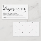 ミニマルモダンリストハローベビーシャワーおむつラッフル ノートカード (正面/裏面)