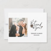 ミニマルモダンリストハートフォトスクリプト ノートカード (正面)