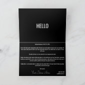 ミニマルモダンリストバケーションレンタルウェルカムレター サンキューカード (内部)