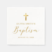 ミニマルモダンリストバプテスマ スタンダードカクテルナプキン (正面)