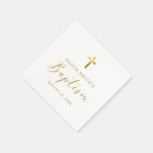 ミニマルモダンリストバプテスマ スタンダードカクテルナプキン (角)