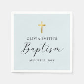 ミニマルモダンリストバプテスマ スタンダードカクテルナプキン (正面)