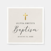 ミニマルモダンリストバプテスマ スタンダードカクテルナプキン (正面)