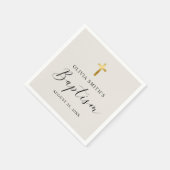 ミニマルモダンリストバプテスマ スタンダードカクテルナプキン (角)