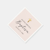 ミニマルモダンリストバプテスマ スタンダードカクテルナプキン (角)