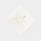 ミニマルモダンリストバプテスマ 箔ナプキン (右)