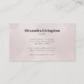 ミニマルモダンリストパステルパールウォーターカラークリエイティブ 名刺 (裏面)