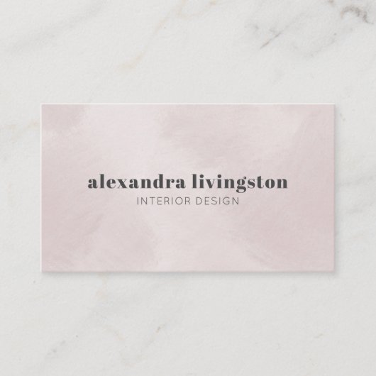 ミニマルモダンリストパステルパールウォーターカラークリエイティブ 名刺 (正面)