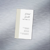 ミニマルモダンリストパステル白パーソナライズされた色 マグネット名刺 (インサイチュ)