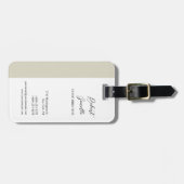 ミニマルモダンリストパステル白パーソナライズされた色 ラゲッジタグ (正面横)