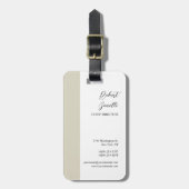 ミニマルモダンリストパステル白パーソナライズされた色 ラゲッジタグ (正面縦)