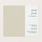 ミニマルモダンリストパステル白パーソナライズされた色 名刺 (外部フラット)
