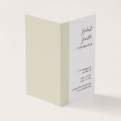 ミニマルモダンリストパステル白パーソナライズされた色 名刺 (外部)