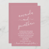 ミニマルモダンリストパステル結婚式招待状 招待状 (正面/裏面)