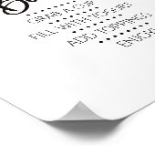 ミニマルモダンリストパフェバーブルンチサイン ポスター (角)