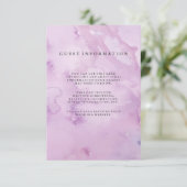 ミニマルモダンリストパープルウォーターカラーゲスト詳細 エンクロージャーカード (スタンド正面)