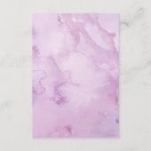 ミニマルモダンリストパープルウォーターカラーゲスト詳細 エンクロージャーカード (裏面)