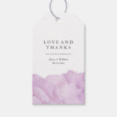 ミニマルモダンリストパープルウォーター結婚式の引き出物 ギフトタグ (正面)