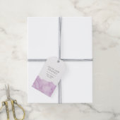 ミニマルモダンリストパープルウォーター結婚式の引き出物 ギフトタグ (より糸付き)