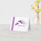 ミニマルモダンリストパープルタンデリオンズノーテカード カード (黄色い花)