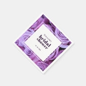 ミニマルモダンリストパープルバラブライダルシャワー スタンダードカクテルナプキン (角)