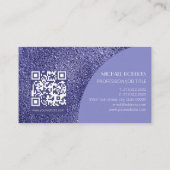 ミニマルモダンリストパープルフォイルメタルタイポグラフィ 名刺 (裏面)