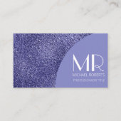 ミニマルモダンリストパープルフォイルメタルタイポグラフィ 名刺 (正面)