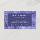 ミニマルモダンリストパープルフォイルメタルタイポグラフィ 名刺 (裏面)