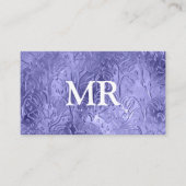 ミニマルモダンリストパープルフォイルメタルタイポグラフィ 名刺 (正面)