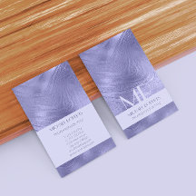 ミニマルモダンリストパープルフォイルメタルタイポグラフィ