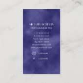 ミニマルモダンリストパープルフォイルメタルタイポグラフィ 名刺 (裏面)