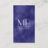 ミニマルモダンリストパープルフォイルメタルタイポグラフィ 名刺 (正面)