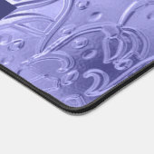 ミニマルモダンリストパープルフォイルメタル デスクマット (コーナー)