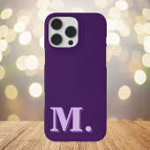 ミニマルモダンリストパープルモノグラムイニシャル Case-Mate iPhoneケース