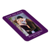 ミニマルモダンリストパープル日付を保存 マグネット (右側)