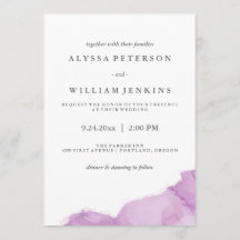 ミニマルモダンリストパープル水彩スプラッシュ